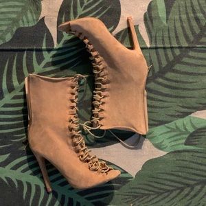 “So Me” lace up heels.